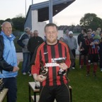 PAUL CARTER RECIEVING THE DAIRY LANE DENTAL PRACTICE RUNNERS UP TROPHY