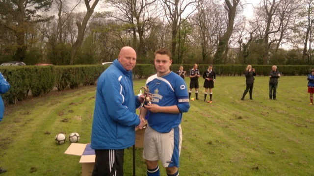 Ben Horn recieving Solex Manufacturing Man of the Match Trophy